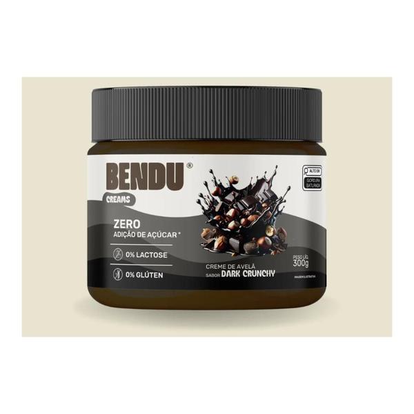 Creme de avelã e cacau dark crunchy bendú 300g zero açúcar zero lactose Imagem de Creme de avelã e cacau dark crunchy bendú 300g zero açúcar zero lactose