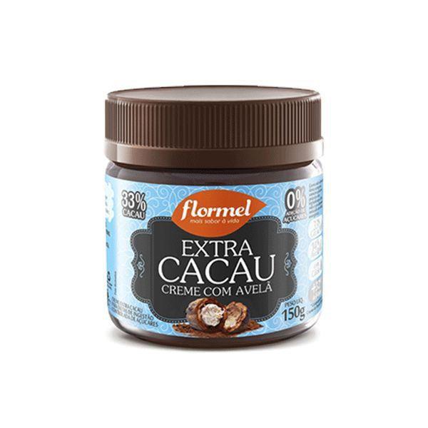 Creme De Avelã Extra Cacau Zero Açúcar Flormel Pote Imagem de Creme De Avelã Extra Cacau Zero Açúcar Flormel Pote
