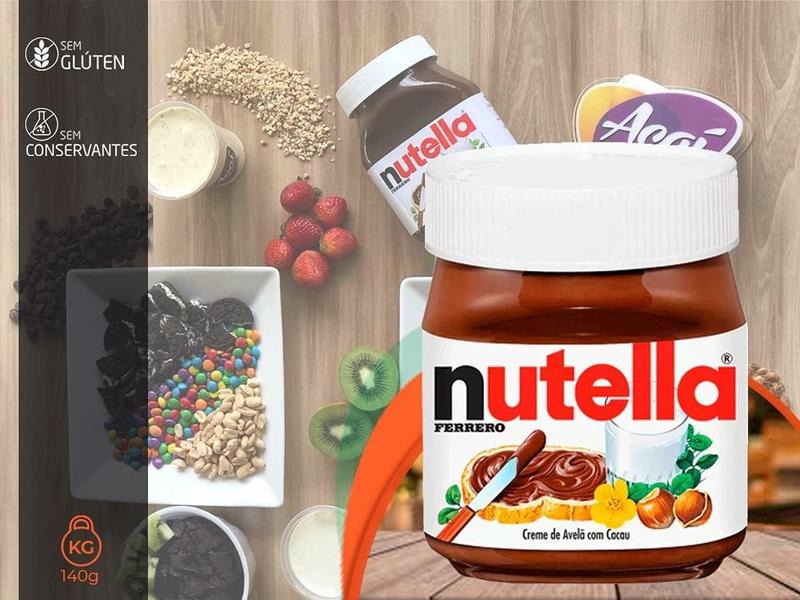 Imagem de Creme De Avelã Nutella Ferrero 140G (12 Unidades)