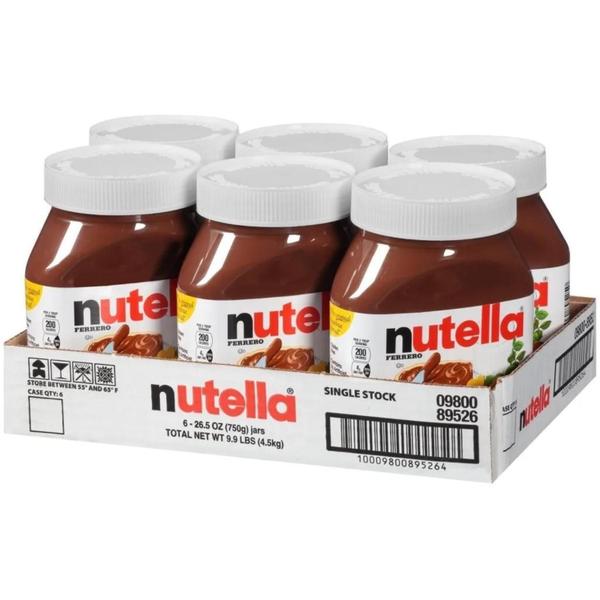 Creme De Avelã Nutella Ferrero 140G 6 Unidades Imagem de Creme De Avelã Nutella Ferrero 140G 6 Unidades