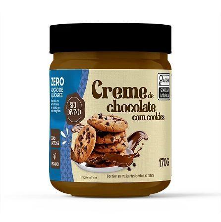 Imagem de Creme De Chocolate Com Cookies Sem Glúten Vegano Zero Açúcar Seu Divino 170 g