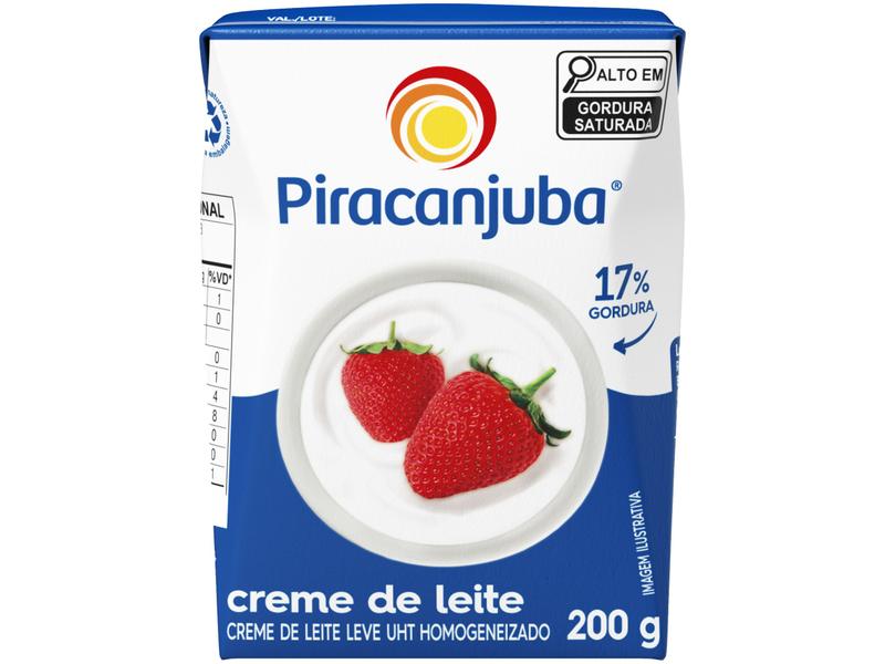 Creme de Leite Integral Piracanjuba 200g Imagem de Creme de Leite Integral Piracanjuba 200g