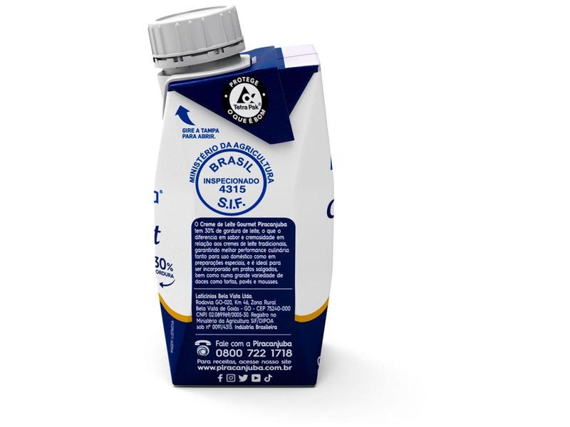 Creme de Leite Piracanjuba Gourmet 200g Imagem de Creme de Leite Piracanjuba Gourmet 200g