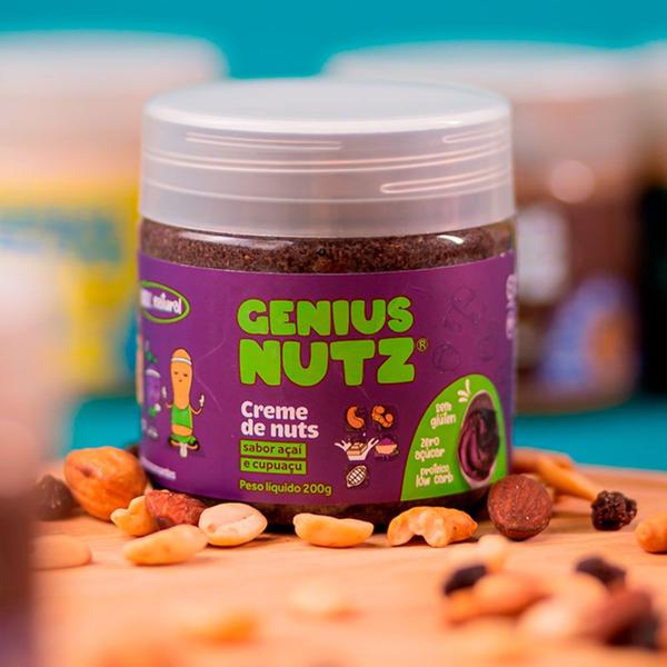 Creme De Nuts Sabor Açaí E Cupuaçu 200g 100% Natural - Genius Nutz Imagem de Creme De Nuts Sabor Açaí E Cupuaçu 200g 100% Natural