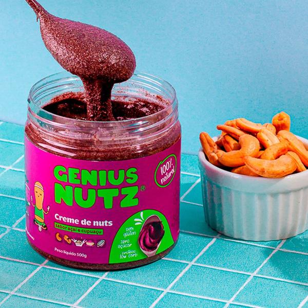 Creme De Nuts Sabor Açaí E Cupuaçu 200g 100% Natural - Genius Nutz Imagem de Creme De Nuts Sabor Açaí E Cupuaçu 200g 100% Natural