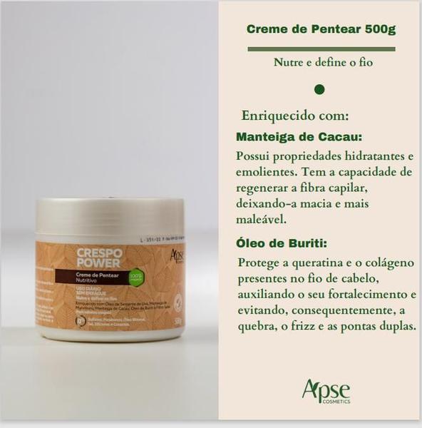 Imagem de Creme De Pentear Crespo Power Nutritiva 500g - Apse Vegano