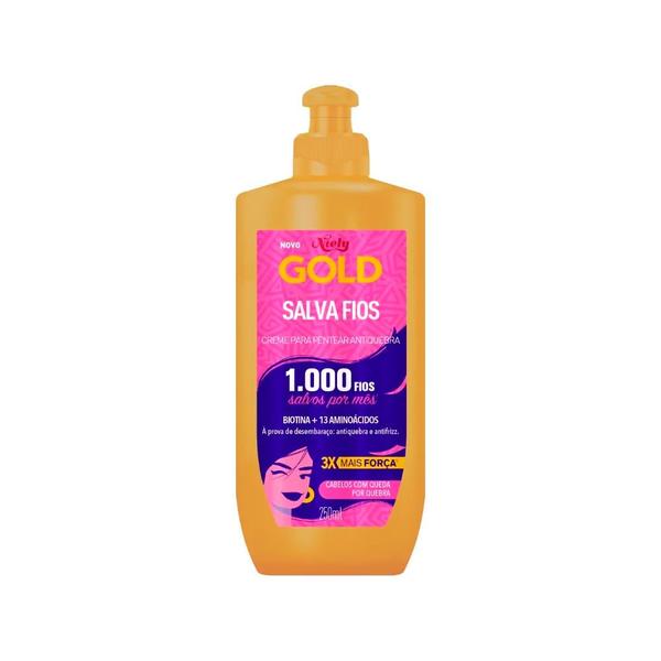 Imagem de Creme De Pentear Niely Gold Salva Fios 250ml