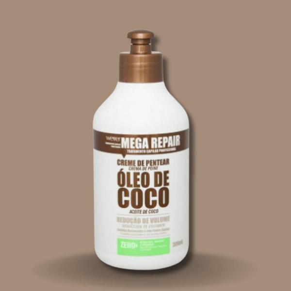 Imagem de Creme de Pentear Óleo Coco Cabelos Ressecados 300ml  Wever