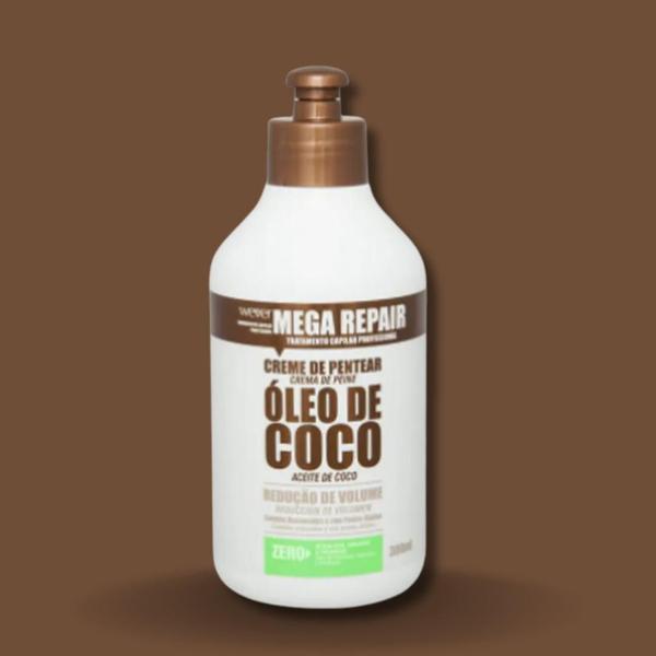 Imagem de Creme de Pentear Óleo Coco Cabelos Ressecados 300ml  Wever