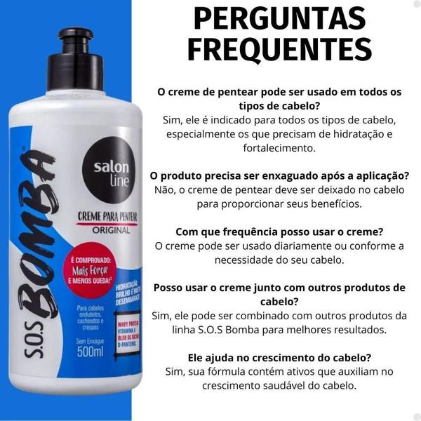 Imagem de Creme De Pentear Salon Line S.O.S Bomba 500Ml