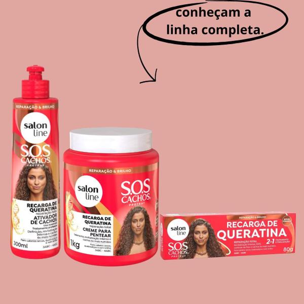 Imagem de Creme de Pentear Salon Line SOS Cachos Recarga de Queratina 1kg