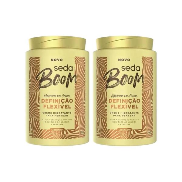 Imagem de Creme De Pentear Seda Boom Vol Definiçao Flexivel 1Kg - 2Un