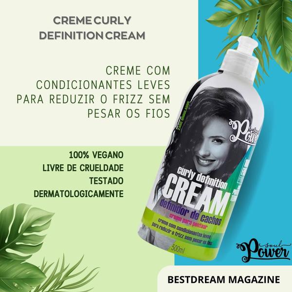 Imagem de Creme De Pentear Soul Power Vegano Curly On Styling Linha Completa 500ml - Escolha O Seu