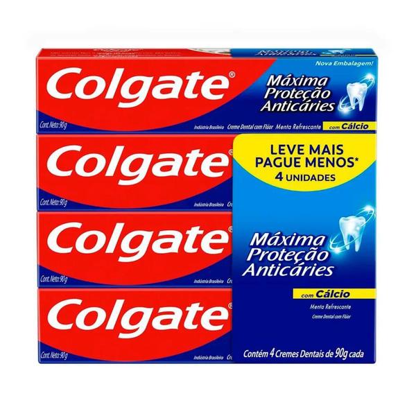 Imagem de Creme Dental Colgate Máxima Proteção 90g Pack Com 4