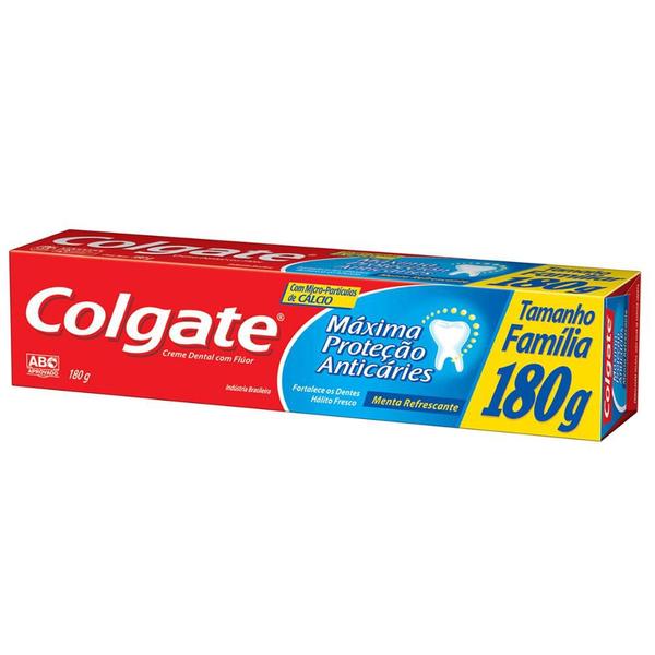 Imagem de Creme Dental Colgate Máxima Proteção Anticáries Tamanho Família 180g