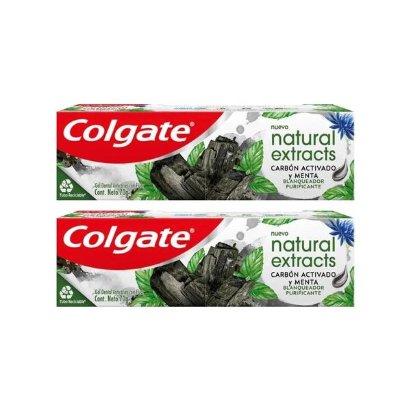 Imagem de Creme Dental Colgate Natural Ext 70G Carvao - Kit C/2Un