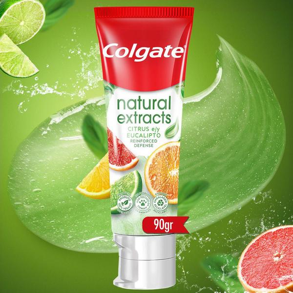 Imagem de Creme Dental Colgate Natural Extracts Reinforced Defense Citrus e Eucalipto 90g