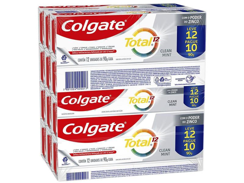 Imagem de Creme Dental Colgate Total 12 90g Cada 12 Unidades