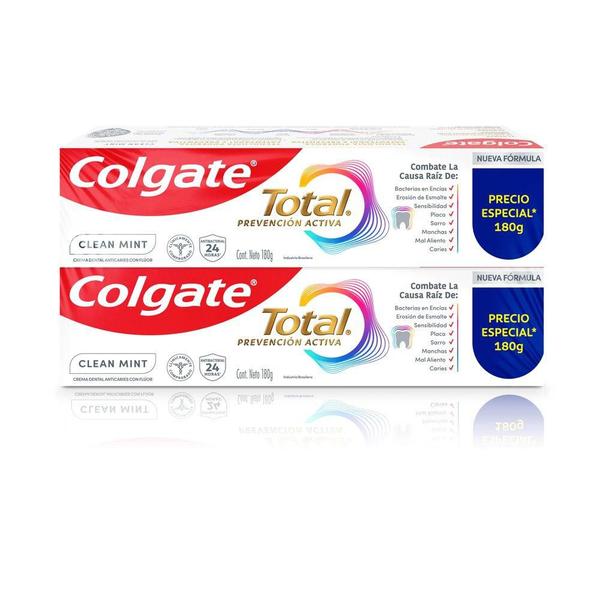 Imagem de Creme Dental Colgate Total 12 Clean Mint 180g 2 unidades