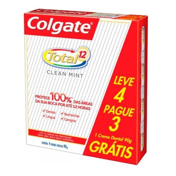 Imagem de Creme Dental Colgate Total 12 Clean Mint 90G Pague 3 Leve 4