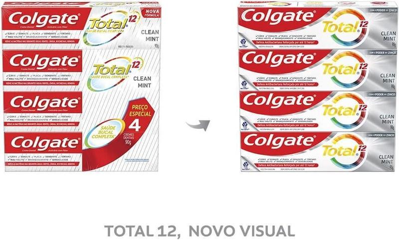 Imagem de Creme Dental Colgate Total 12 Clean Mint Pacote Com 12