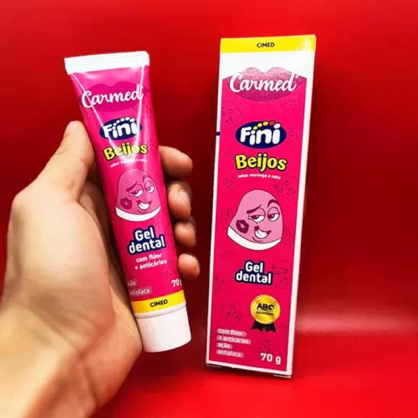 Imagem de Creme Dental Com Fluor Carmed Fini Beijos 70g - Cimed