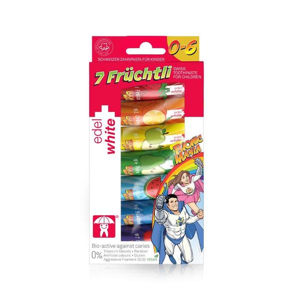 Imagem de Creme Dental Infantil Edel White 7 Fruchtli com 7 Sabores