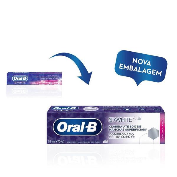 Imagem de Creme Dental Oral-B 3D White Brilliant Fresh - 70g