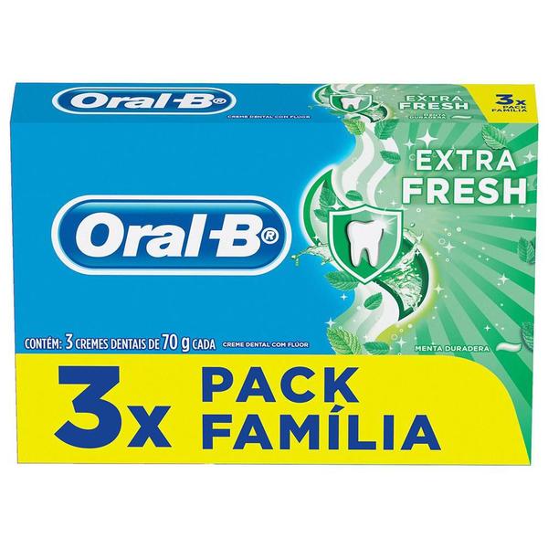 Imagem de Creme Dental Oral-B Extrafresh 70g 3 unidades 