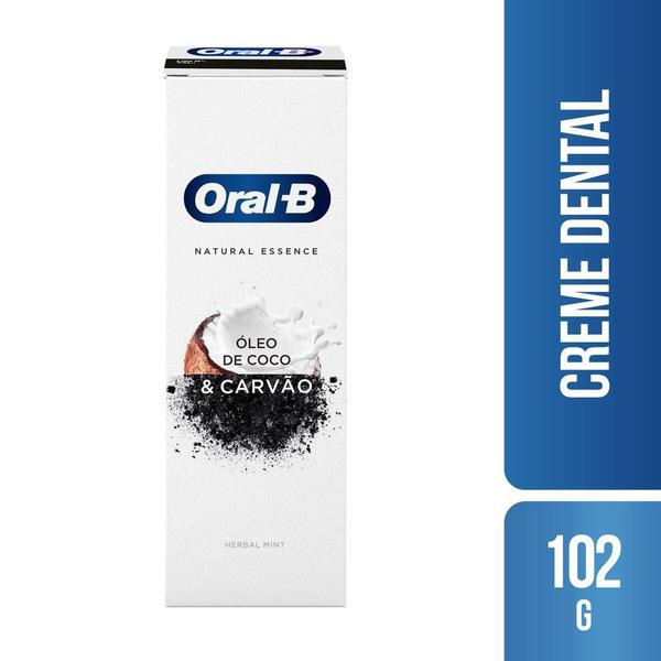 Imagem de Creme Dental Oral-B Natural Essence Com Óleo de Coco e Carvão 102g