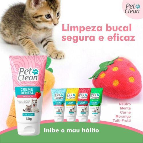 Imagem de Creme Dental Para Cachorro E Gato Pet Clean 60g Mau Hálito