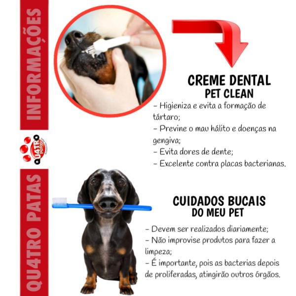 Imagem de Creme dental para cachorro e gato Previne mau halito e tartaros  Pet Clean