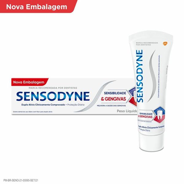 Imagem de creme Dental Sensodyne Sensibilidade Gengivas Whitening 100g