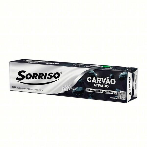 Imagem de Creme Dental Sorriso Carvão 60g Embalagem com 12 Unidades