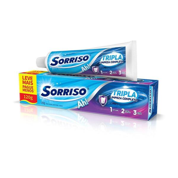 Imagem de Creme Dental Sorriso Tripla Limpeza Completa 120g