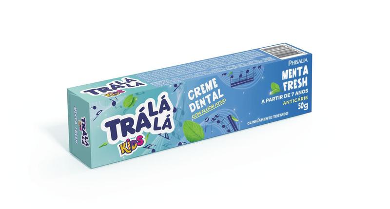 Imagem de Creme Dental Trá Lá Lá Kids Menta Fresh 50g