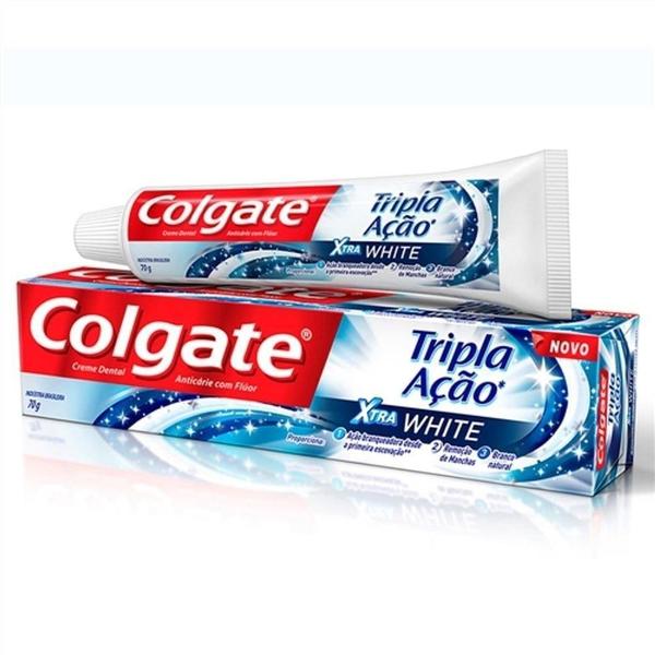 Imagem de Creme Dental Tripla Ação Xtra White 70g 12 Unidades - Colgate