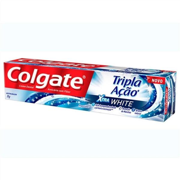 Imagem de Creme Dental Tripla Ação Xtra White 70g 12 Unidades - Colgate