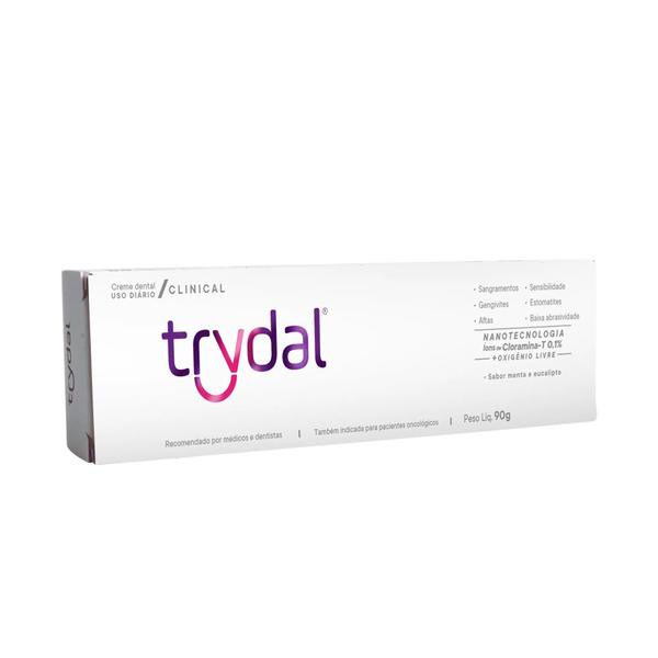 Imagem de Creme dental Trydal Cloramina T 0,1% 90g Ação Cicatrizante