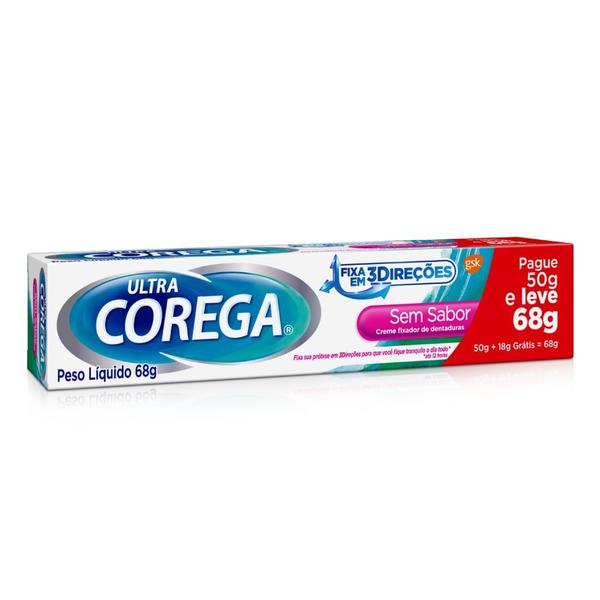 Imagem de Creme Fixador de Dentadura Ultra Corega Sem Sabor 68g