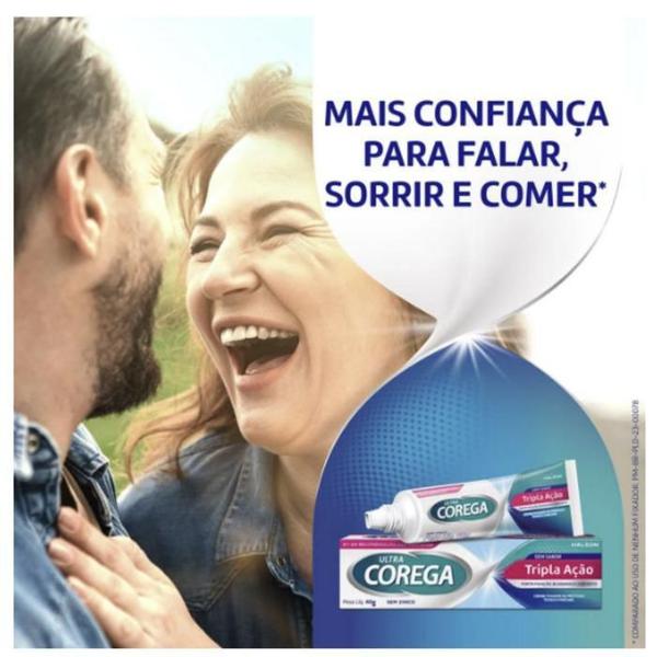 Imagem de Creme Fixador De Dentadura Ultra Corega Tripla Ação Sem Sabo