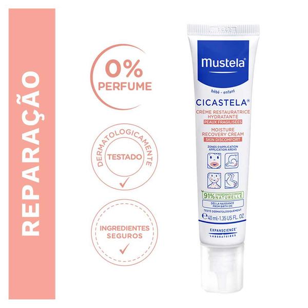 Imagem de Creme Hidratante Mustela  Cicastela Creme Reparador Hidratante