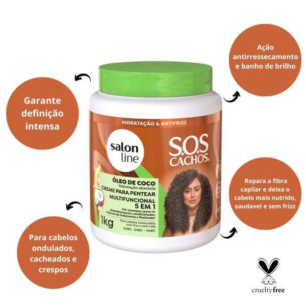 Imagem de Creme Multifuncional Salon Line Cachos Óleo De Coco 1Kg