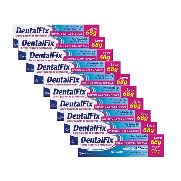 Imagem de Creme P/ Dentadura Fórmula Ultra-adesiva Dentalfix 10x68gramas