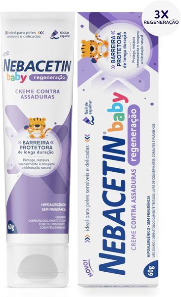 Imagem de Creme para Assaduras Nebacetin Baby Regeneração 60g