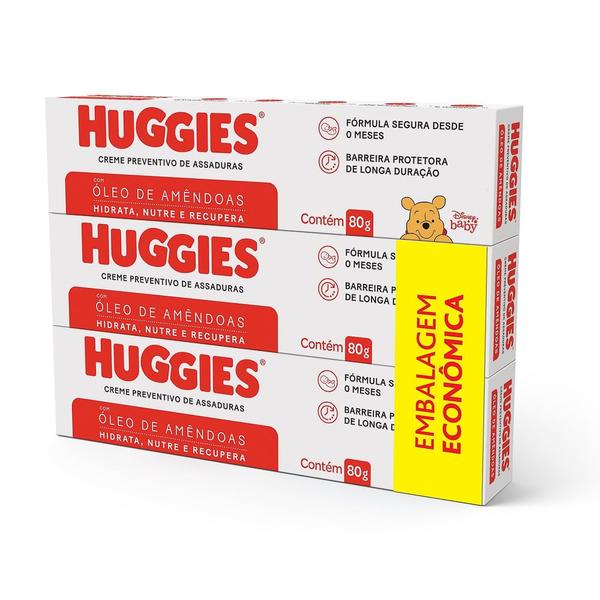 Imagem de Creme Preventivo Assaduras Huggies Pele Protegida com 3 unidades de 80g