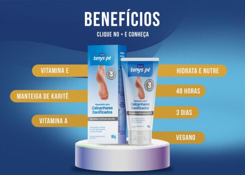 Imagem de Creme Reparador Para Calcanhares Danificados Tenys Pé 60g