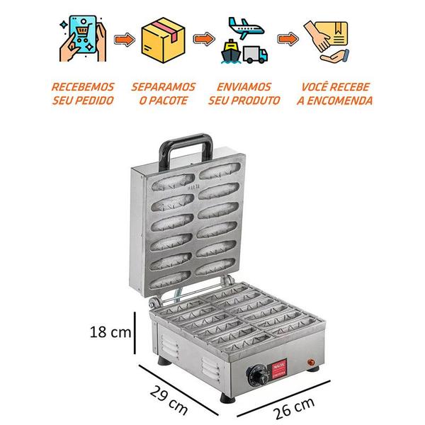 Imagem de Crepeira Industrial 12 Cavidades 220v Malta