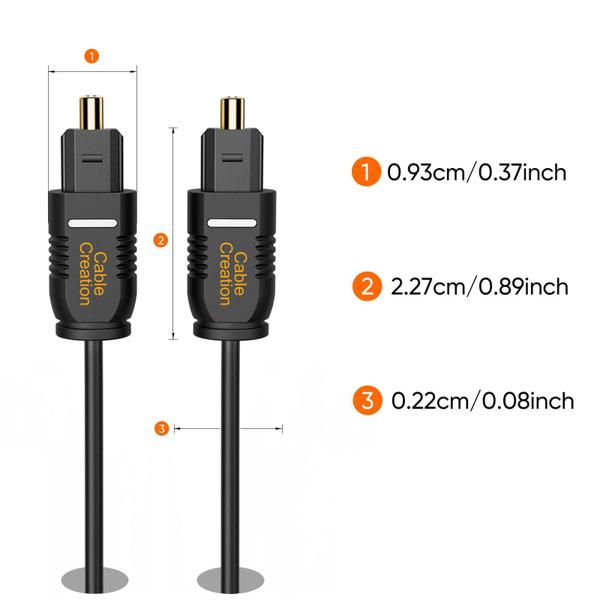 Imagem de Criação de cabo de áudio digital óptico de 15 pés para Home Thea