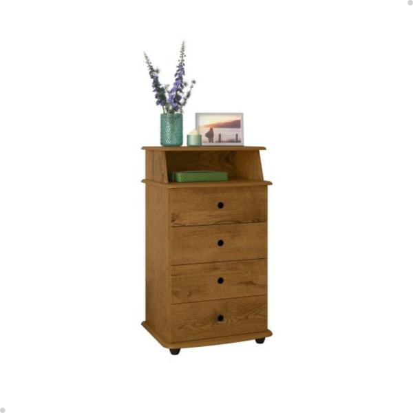 Criado Mesa De Cabeceira Com 4 Gavetas E Nicho Luxo II - DECOR MAIS CASA Criado Mesa De Cabeceira Com 4 Gavetas E Nicho Luxo II - DECOR MAIS CASA